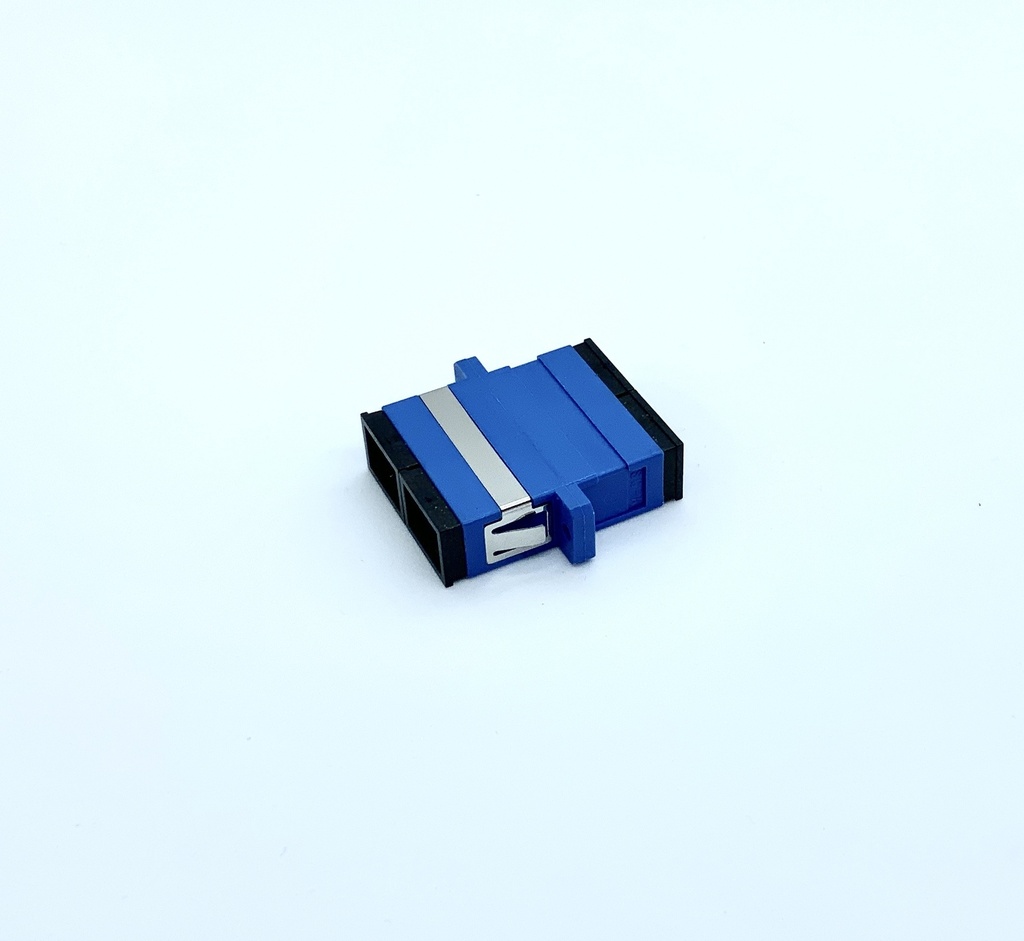 Adapter SC/UPC DX SM With Flange Blue