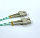 P.cord SC/UPC SC/UPC DX MM OM3 2.0mm LSZH Aqua L:10.0m 