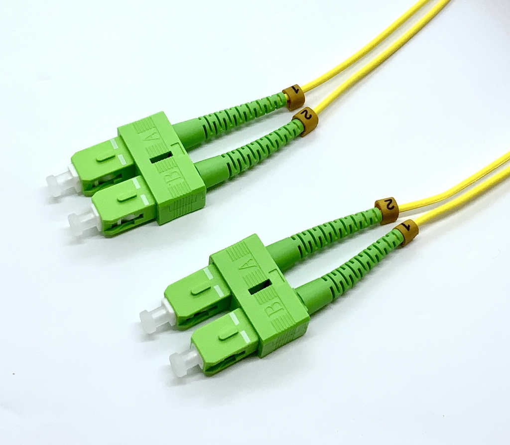 P.cord SC/APC SC/APC DX SM G657A2 2.0mm LSZH Yellow L:10.0m 